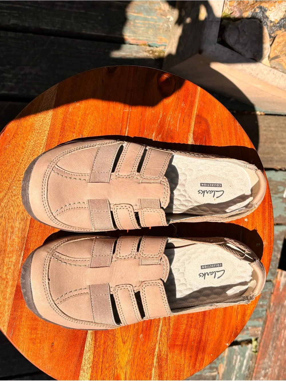 Clarks Women’s Casual Slip-On Shoes in Taupe Beige
